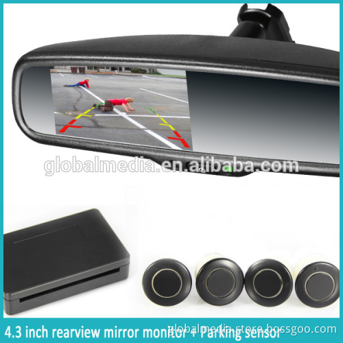 GERMID parking sensors system rear view mirror monitor with bi-bi warning when reverse